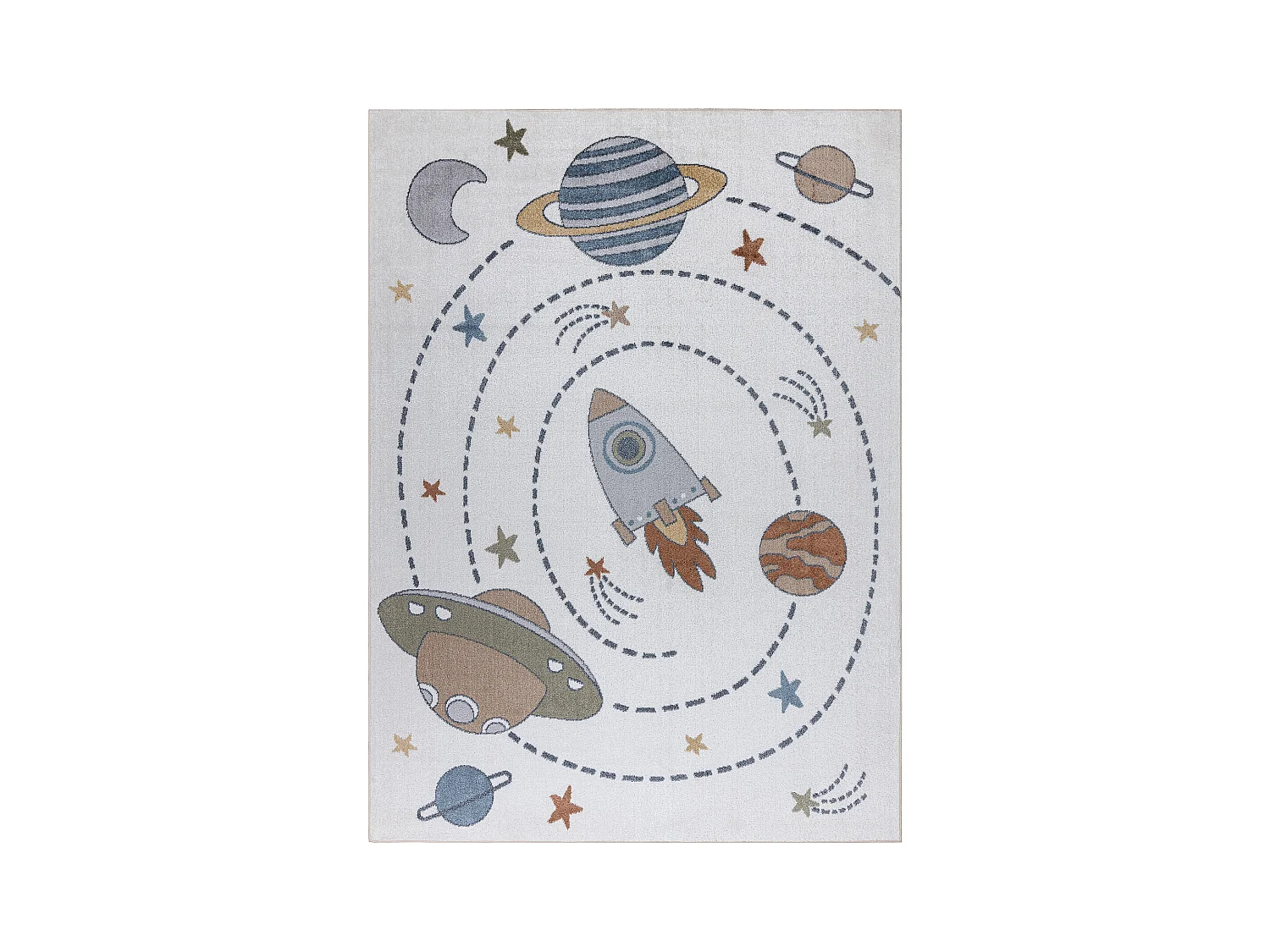 Tapis BONO 8288 Espace, planètes crème / anthracite 280x370 cm