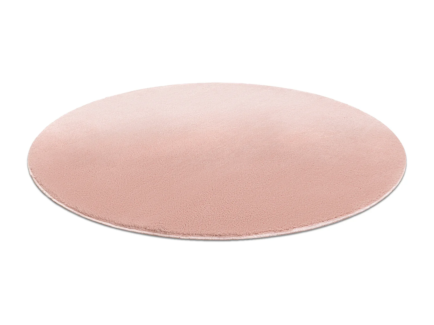 Tapis de lavage moderne LINDO cercle rouge, antidérapant, shaggy cercle 120 cm