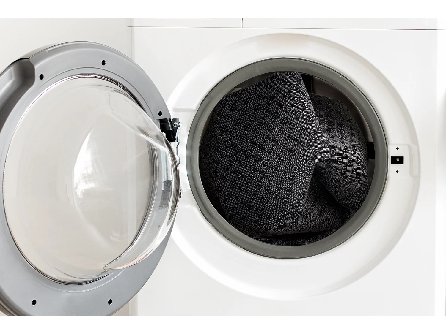 Tapis de lavage moderne LINDO cercle rouge, antidérapant, shaggy cercle 120 cm