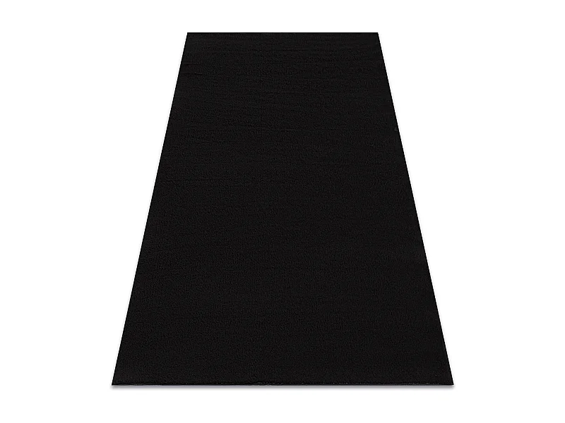 Modern Waschteppich LINDO Schwarz, rutschfest, zottelig 80x150 cm