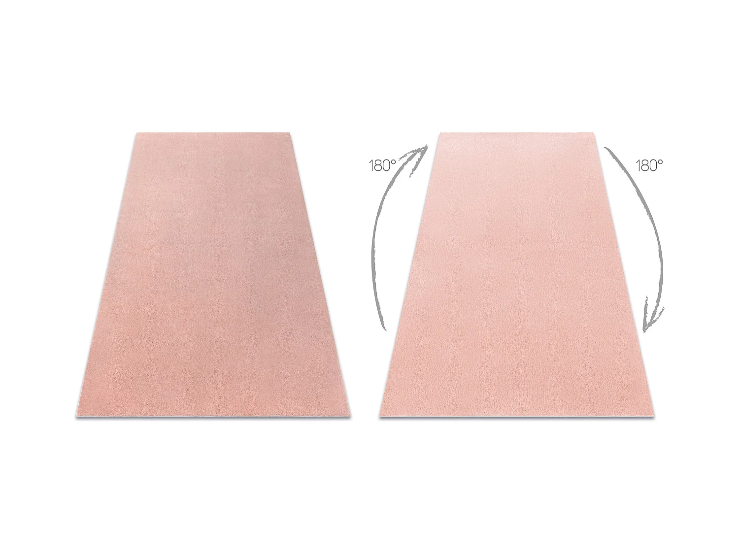 Tapis de lavage moderne LINDO rouge, antidérapant, shaggy 80x150 cm