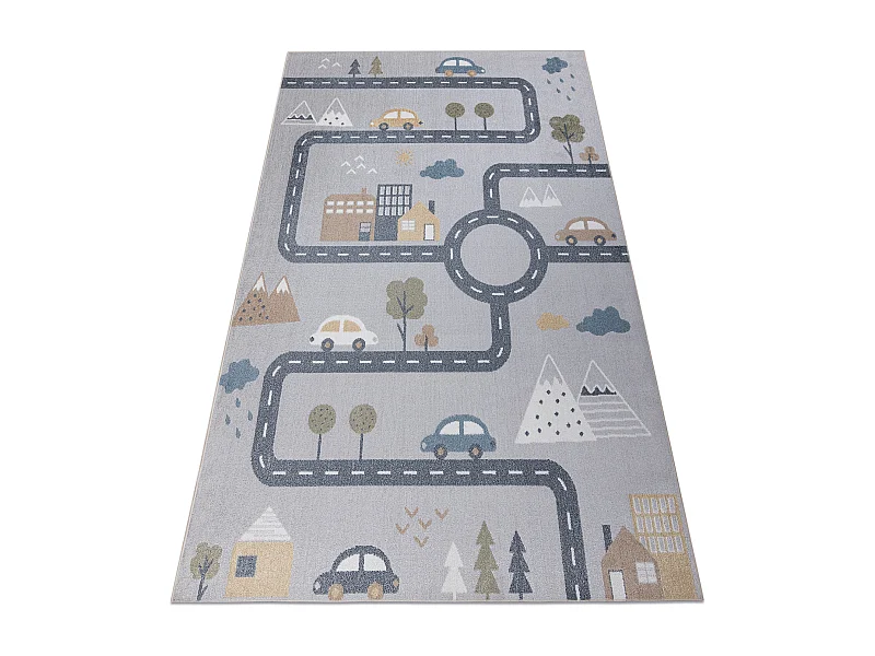 Tapis BONO 726 rue, ville gris clair / crème 200x290 cm