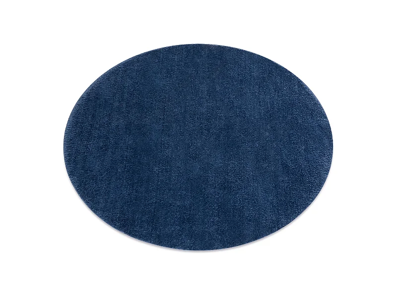 Modern Waschteppich LINDO Kreis dunkelblau, rutschfest, zottelig cercle 60 cm