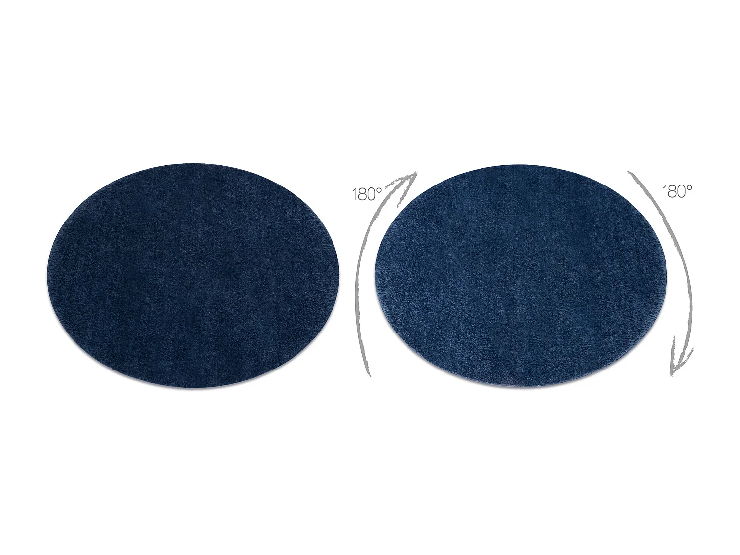 Dywan LINDO koło granat do prania, antypoślizgowy, Shaggy cercle 60 cm