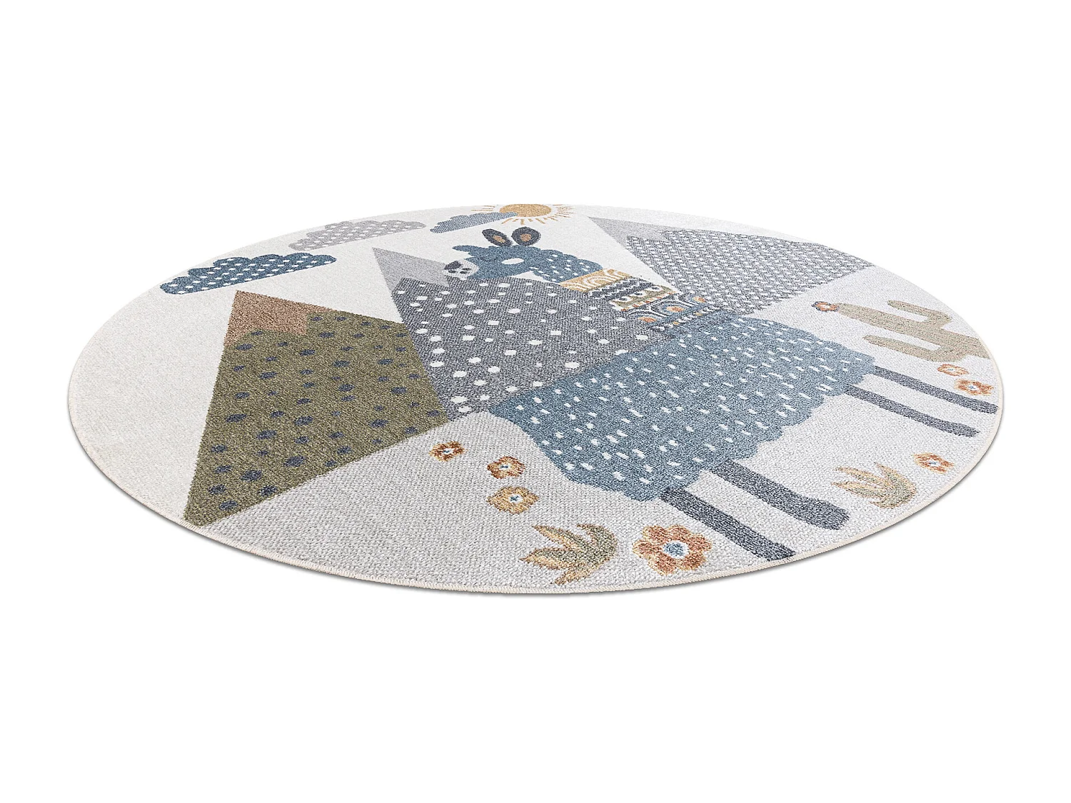 Tapete BONO 8275 círculo Lama creme / cinza claro cercle 140 cm