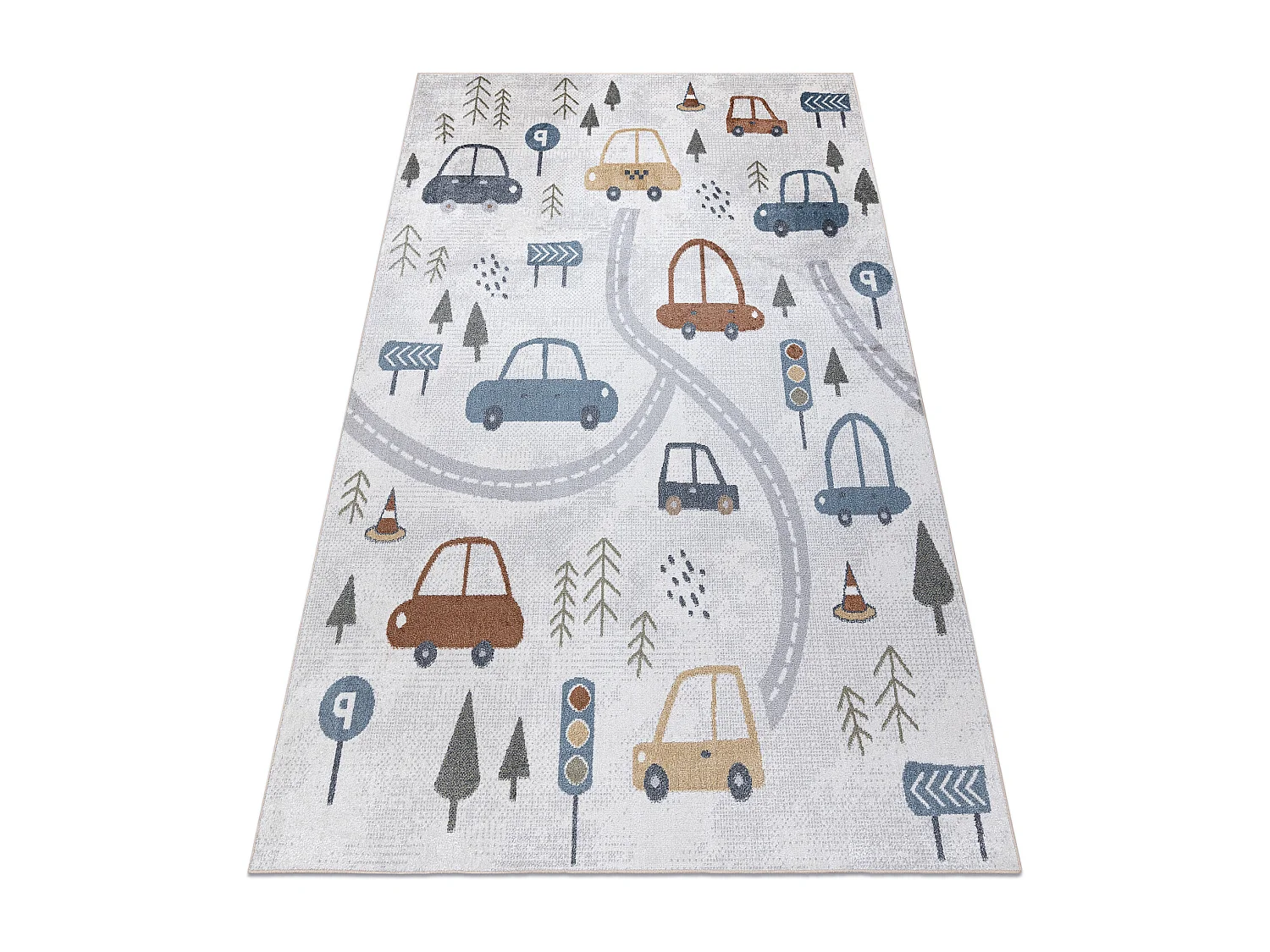 Tapis BONO 8436 Voitures, rue crème / gris clair 120x170 cm