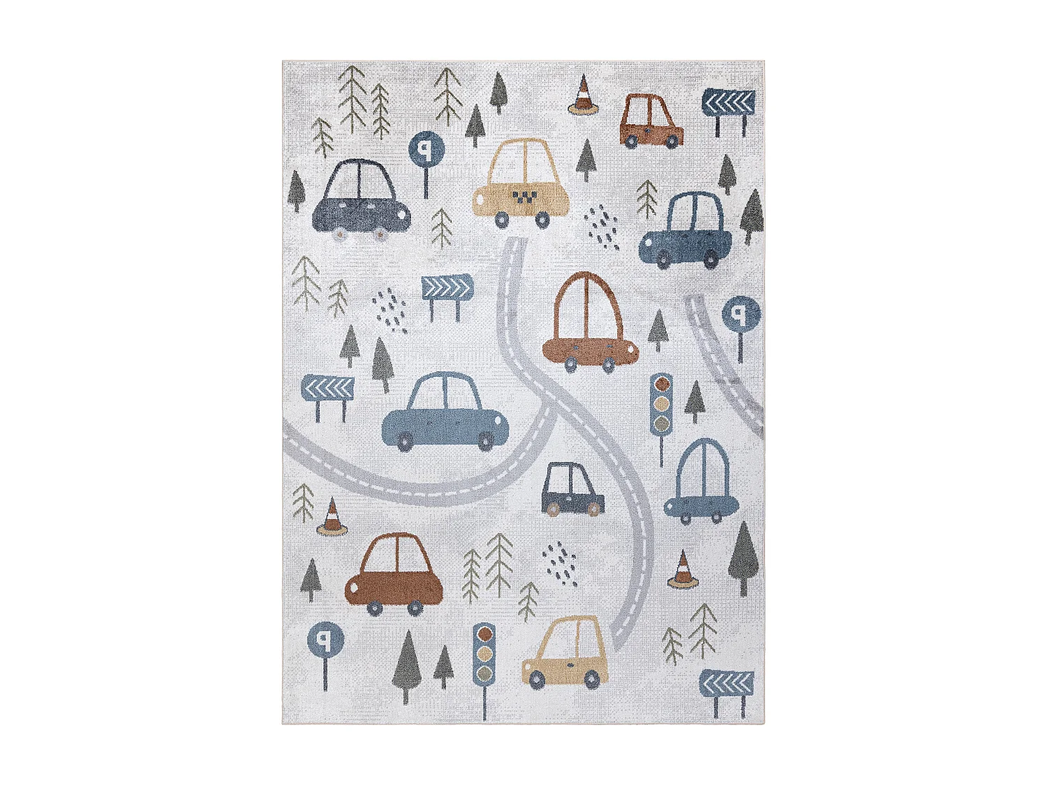 Tapis BONO 8436 Voitures, rue crème / gris clair 120x170 cm