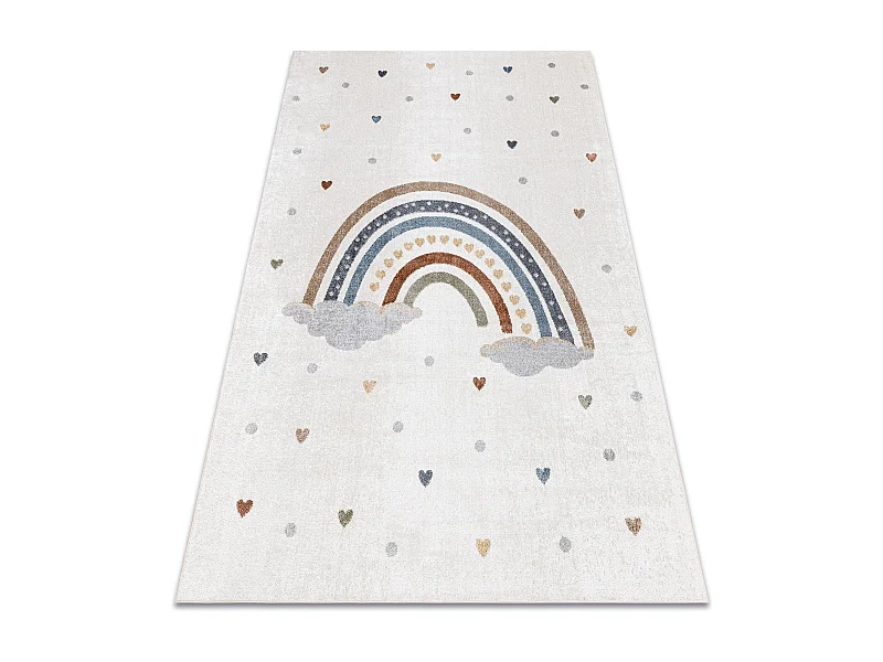 Tapis BONO 724 ARC-EN-CIEL, COEUR crème / gris clair 180x270 cm