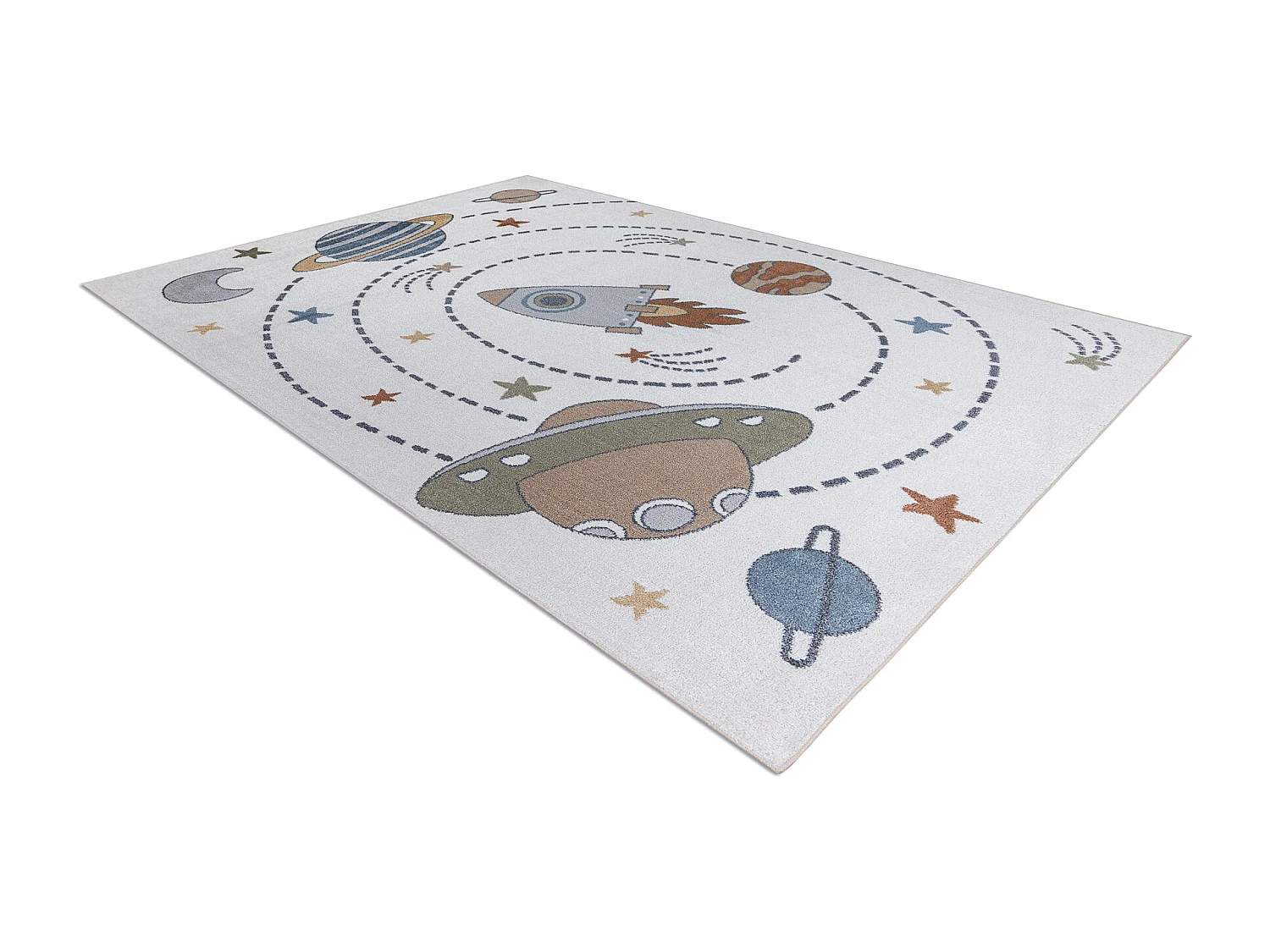 Tapis BONO 8288 Espace, planètes crème / anthracite 140x190 cm