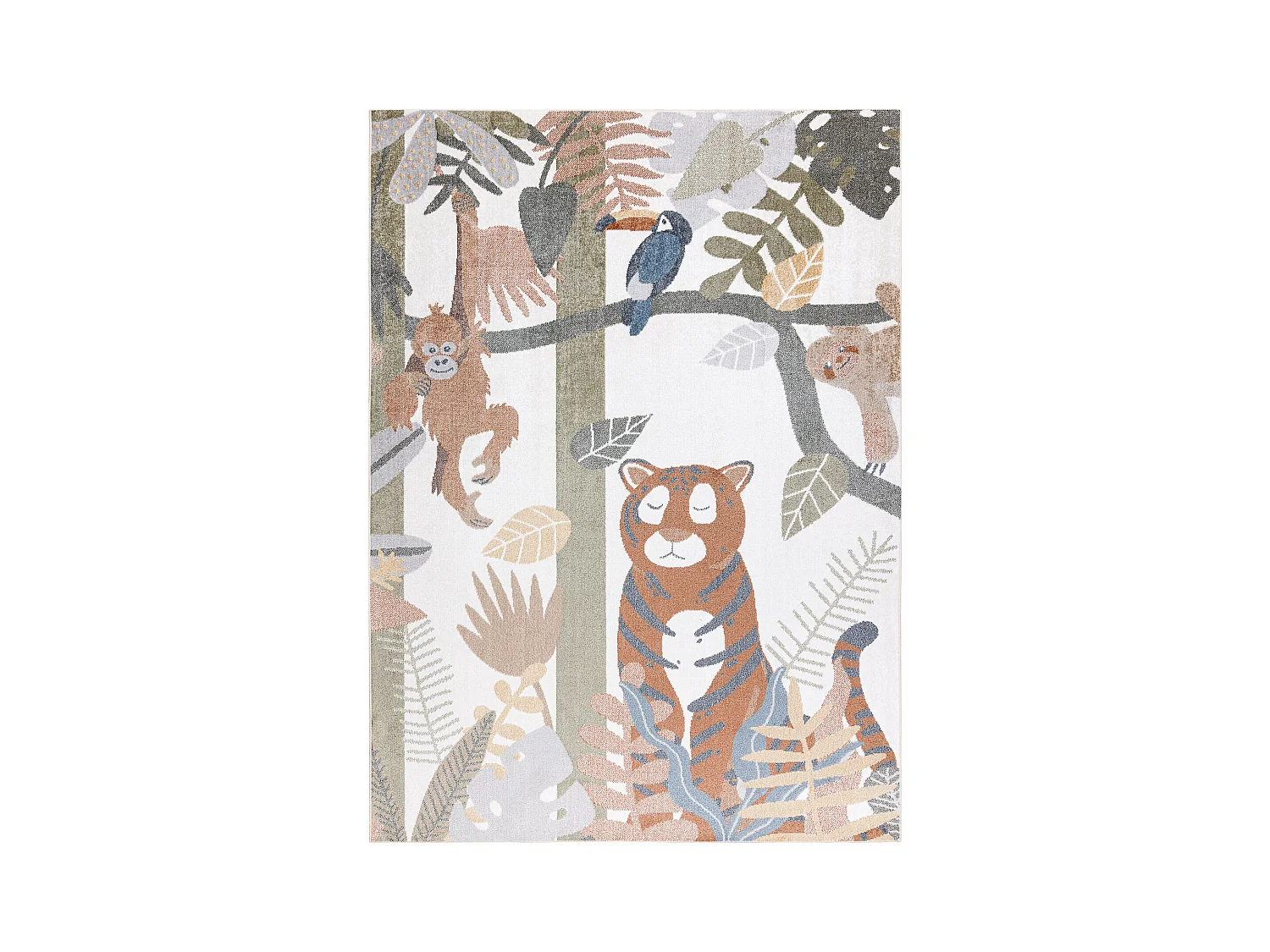 Tapis BONO 8426 Jungle, animaux sauvages crème / or foncé 140x190 cm