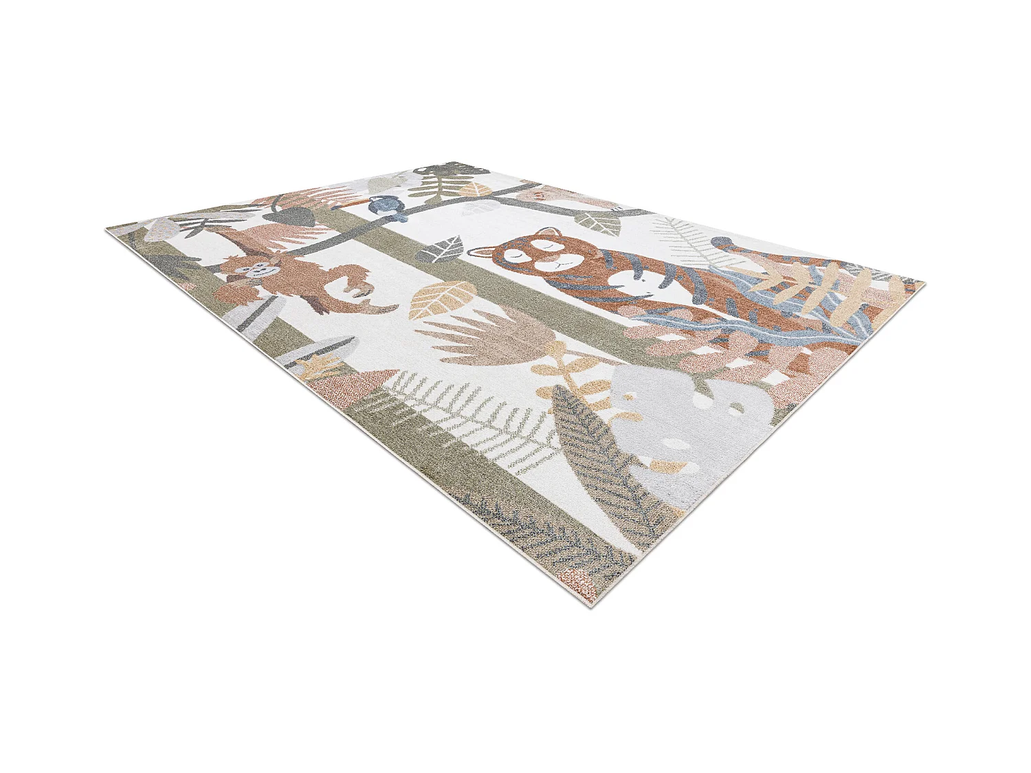 Tapis BONO 8426 Jungle, animaux sauvages crème / or foncé 140x190 cm