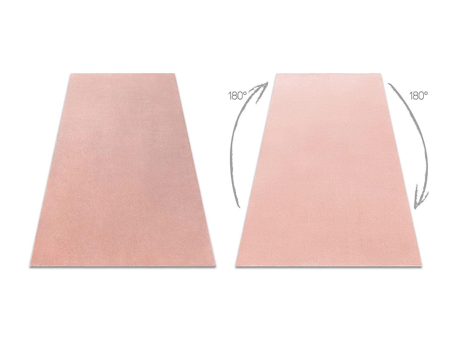 Tapis de lavage moderne LINDO rouge, antidérapant, shaggy 60x100 cm