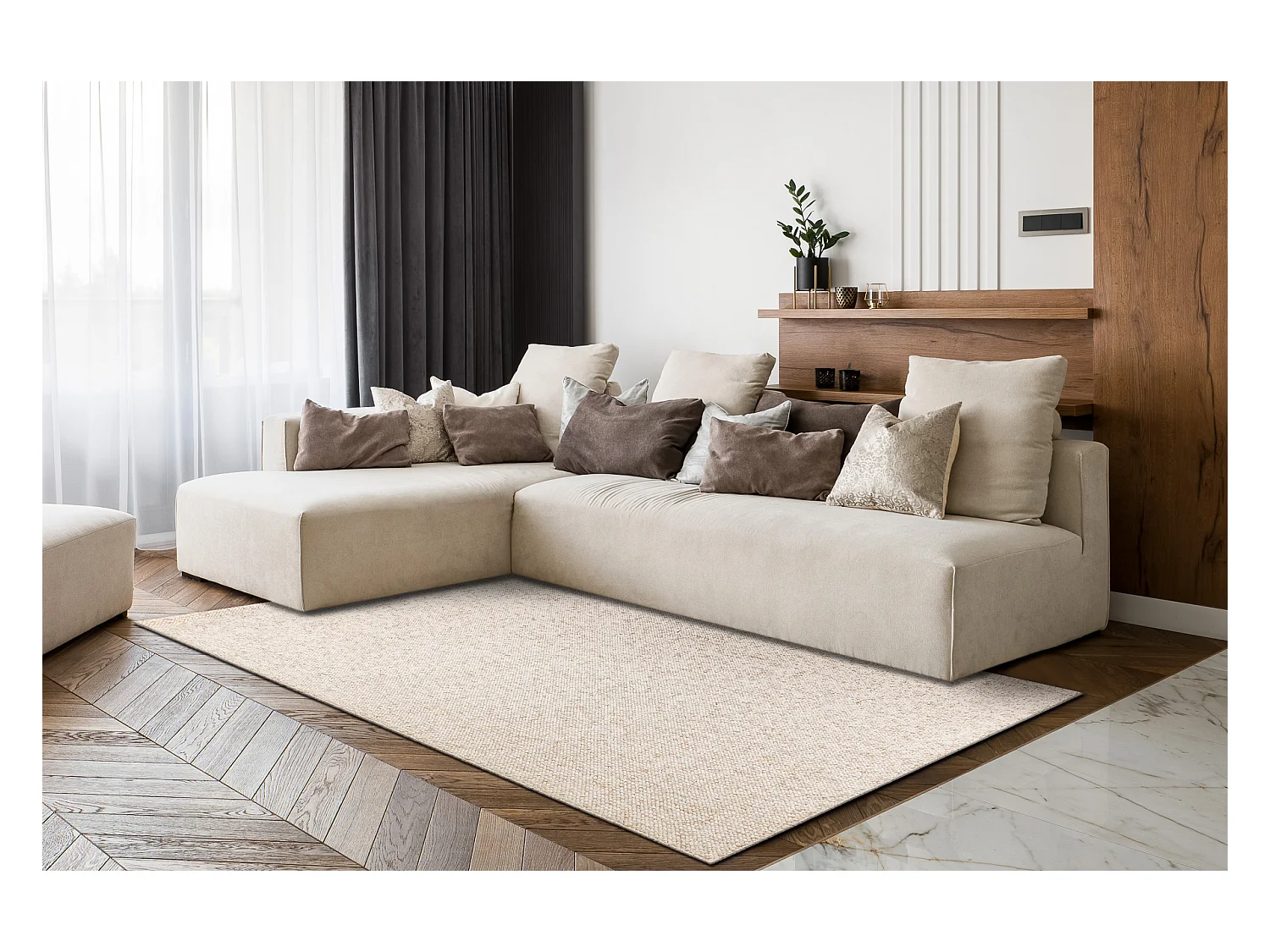 Tapis CASABLANCA LAVABLE 71511056 crème - lavable, mélangé, bouclé 200x290 cm