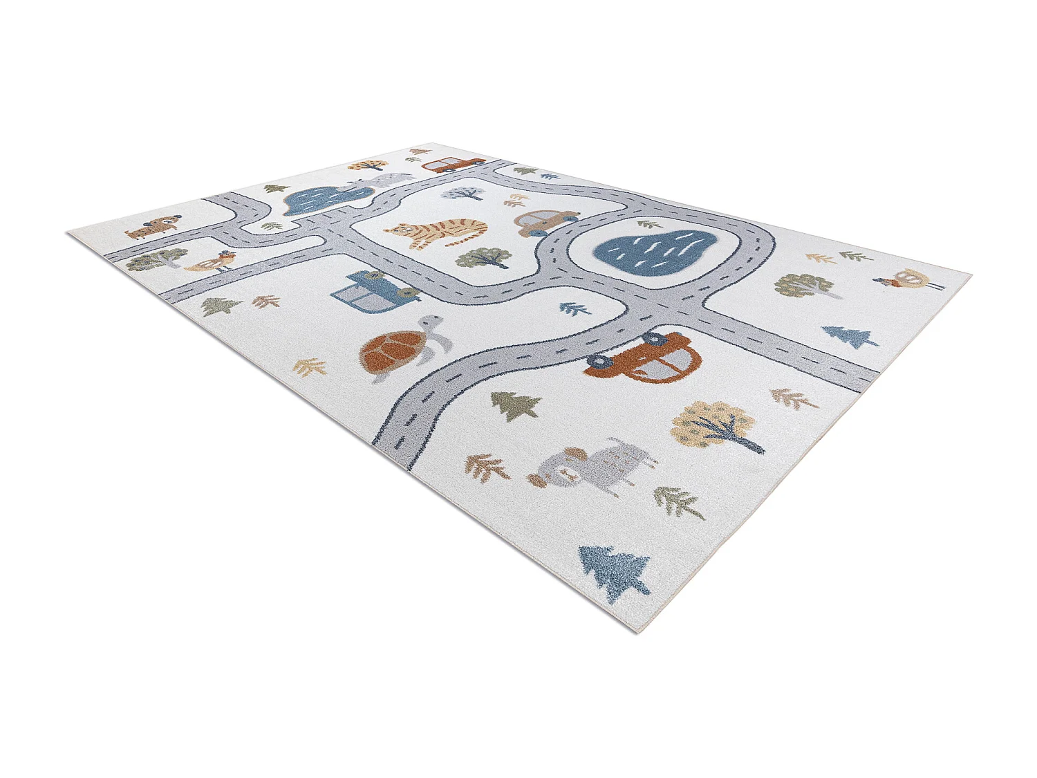 Tapis BONO 8283 Rue, animaux crème / gris clair 120x170 cm