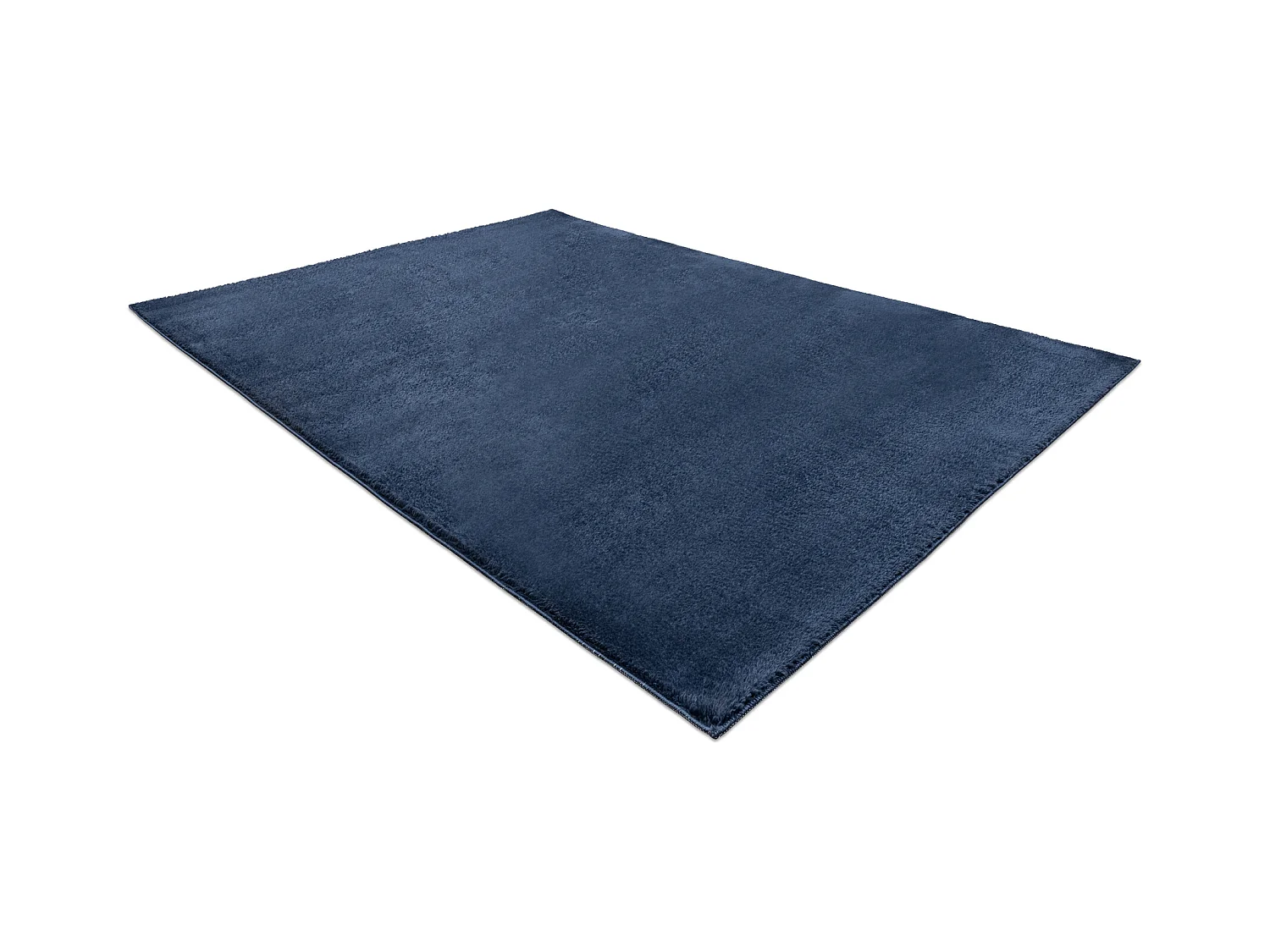 Tapis de lavage moderne LINDO bleu foncé, antidérapant, shaggy 60x100 cm