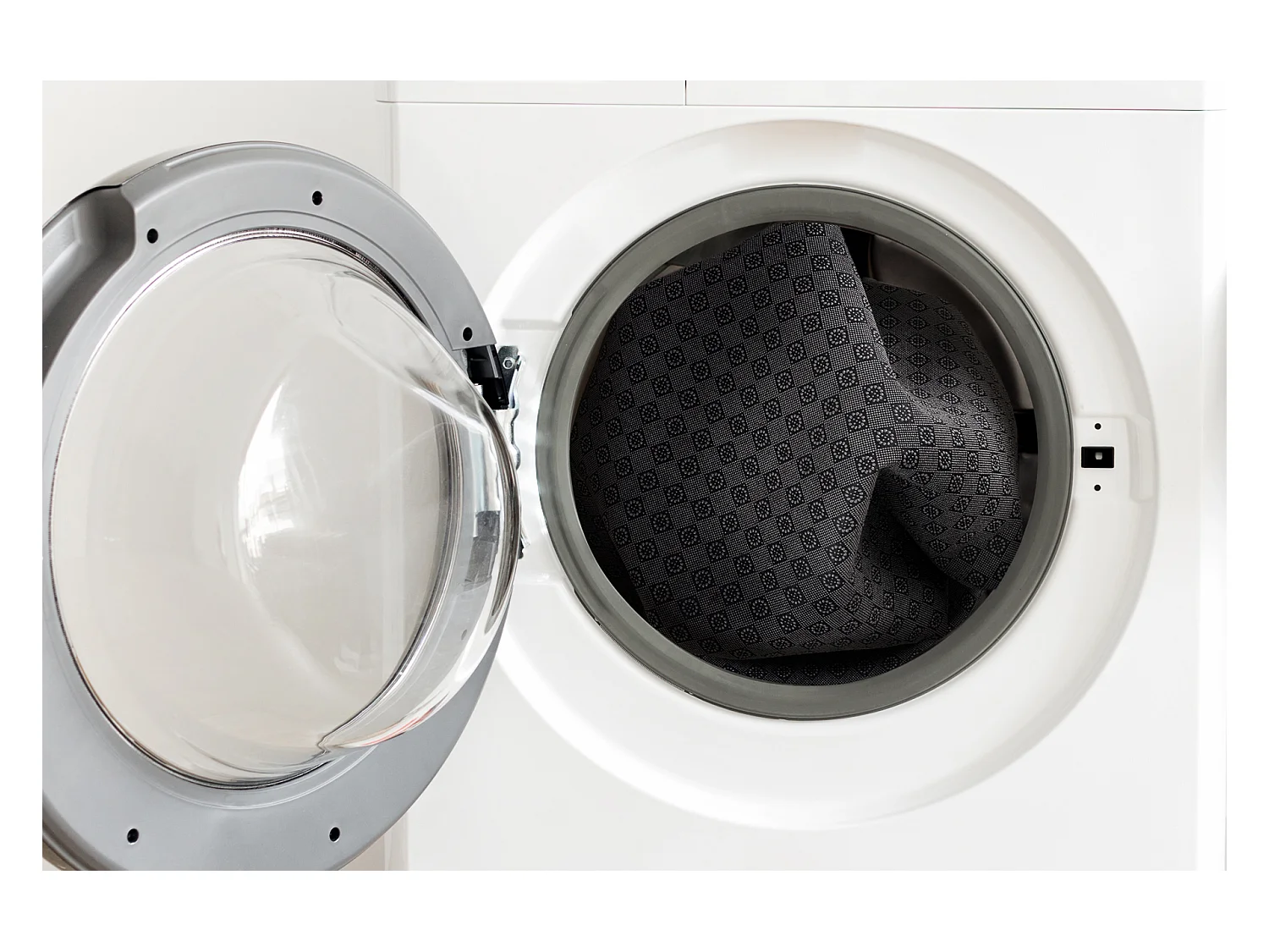 Tapis de lavage moderne LINDO bleu foncé, antidérapant, shaggy 60x100 cm