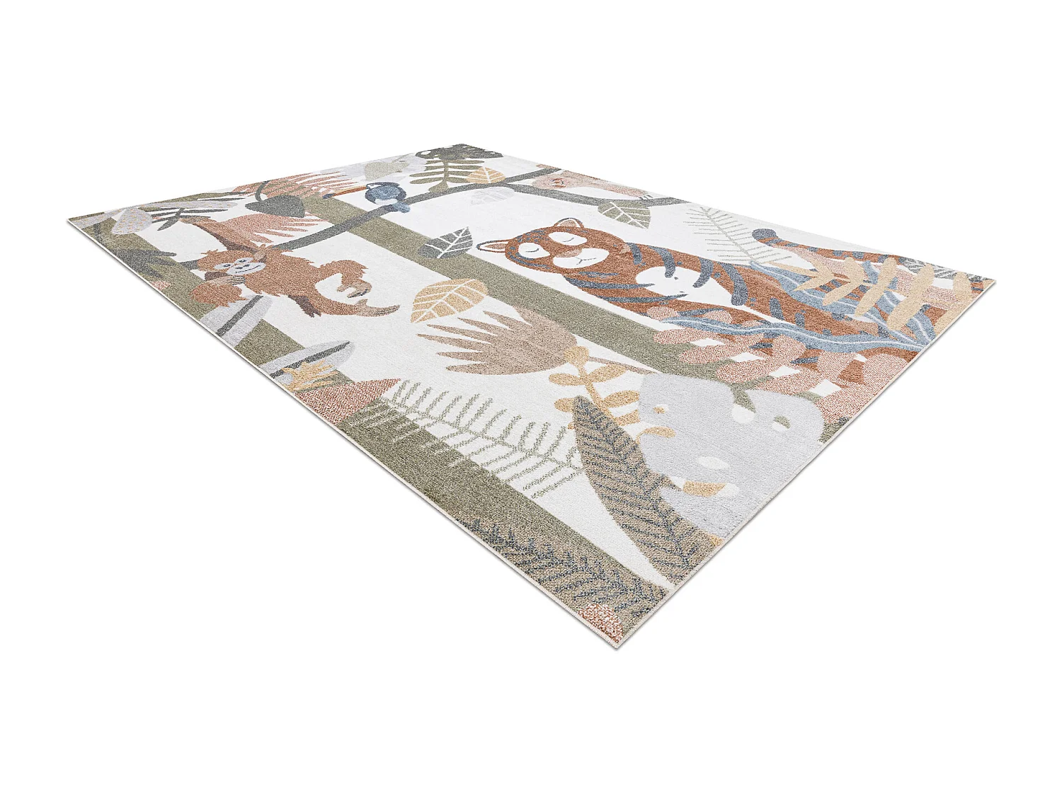 Tapis BONO 8426 Jungle, animaux sauvages crème / or foncé 80x150 cm