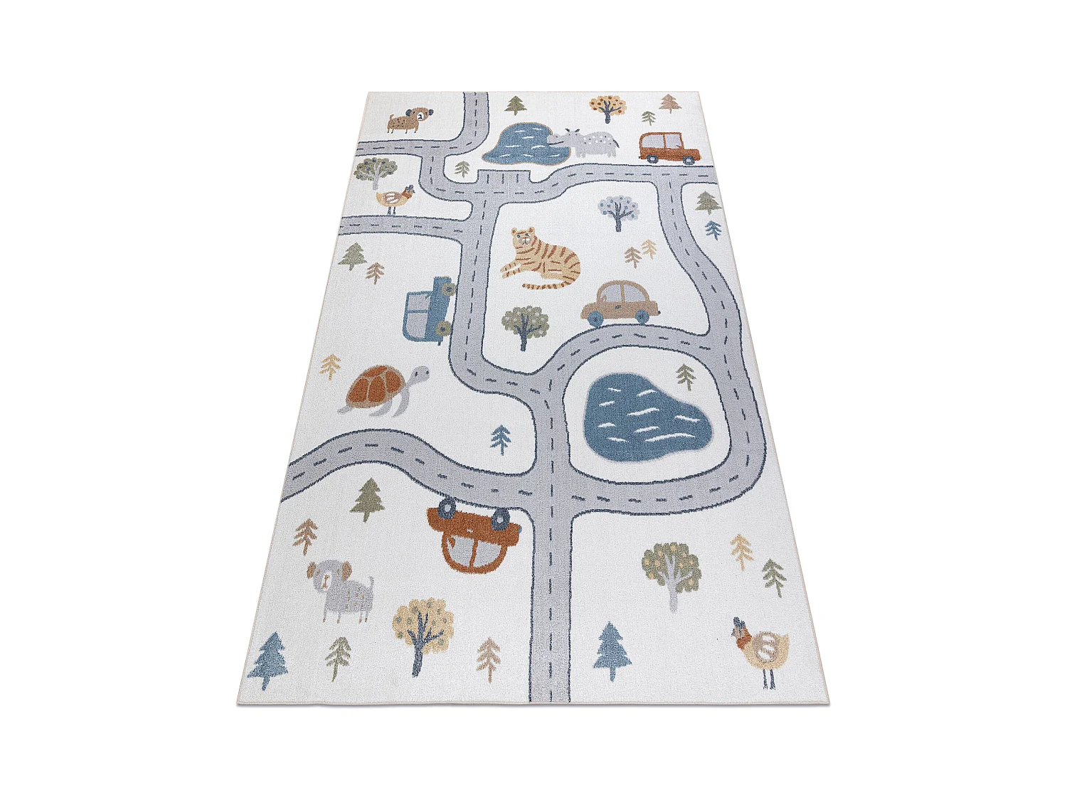 Tapis BONO 8283 Rue, animaux crème / gris clair 240x330 cm