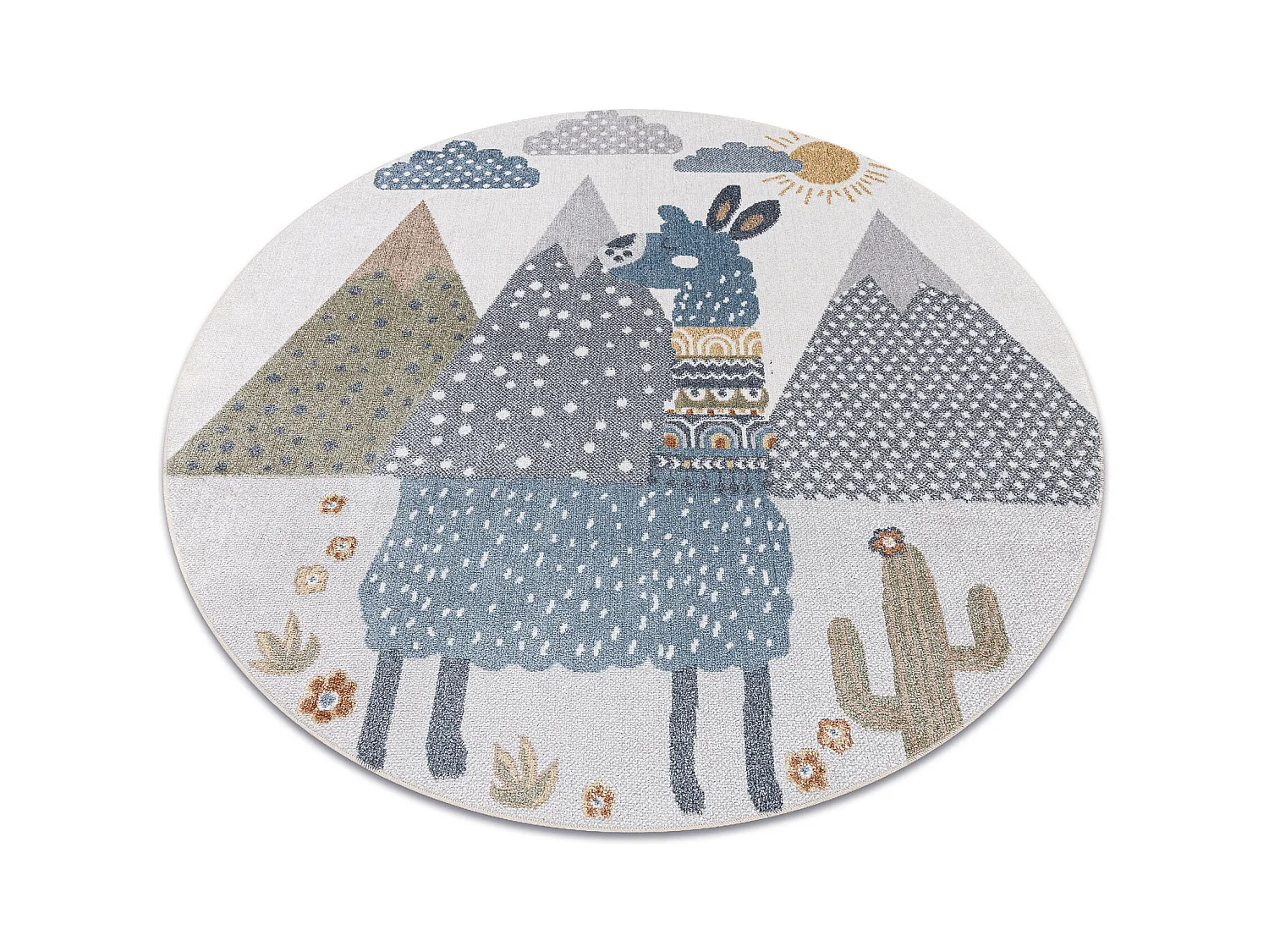 Tapis BONO 8275 cercle Lama crème / gris clair cercle 200 cm