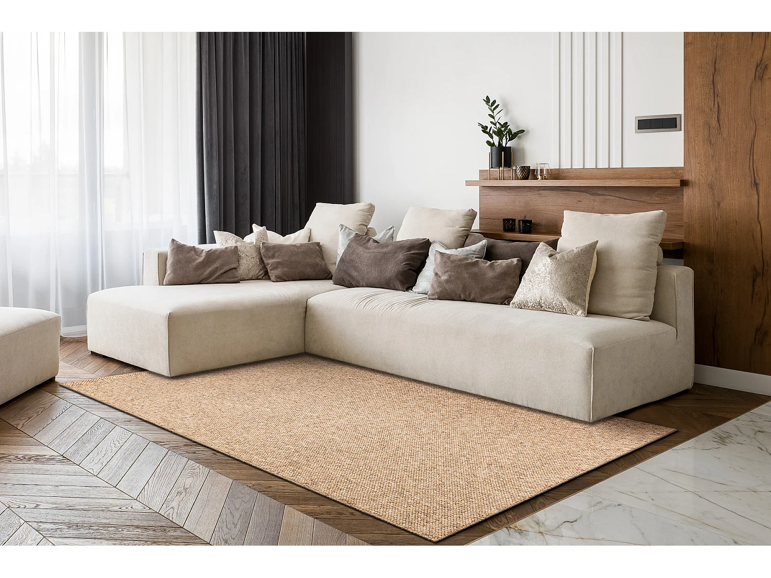 Tapis CASABLANCA LAVABLE 71511050 beige - lavable, mélangé, bouclé 160x230 cm