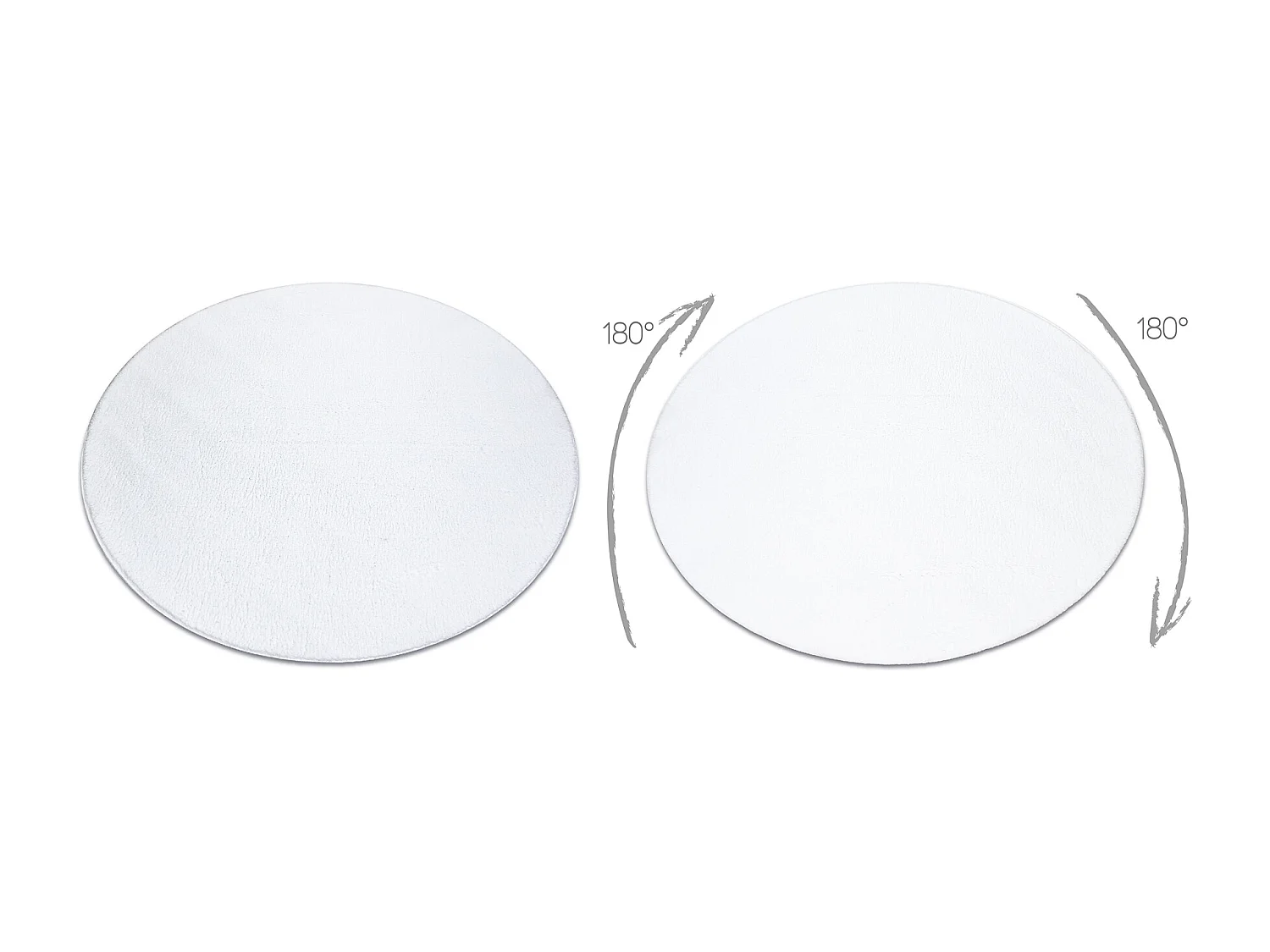 Modern was tapijt LINDO cirkel wit, antislip, shaggy cercle 120 cm