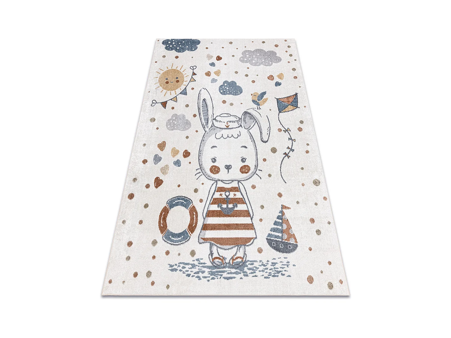 Tapis BONO 8441 Lapin marin crème / bleu 240x330 cm