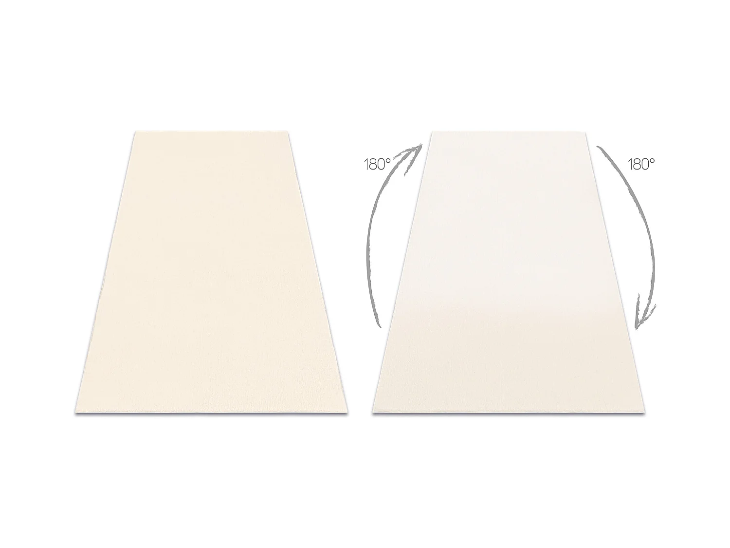 Tapis de lavage moderne LINDO crème, antidérapant, shaggy 140x190 cm