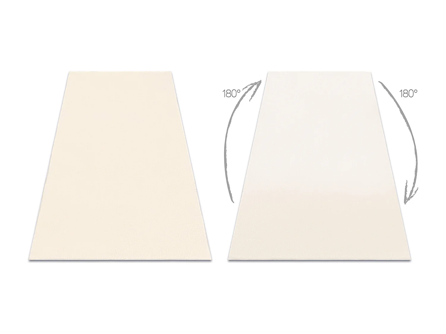 Tapis de lavage moderne LINDO crème, antidérapant, shaggy 140x190 cm