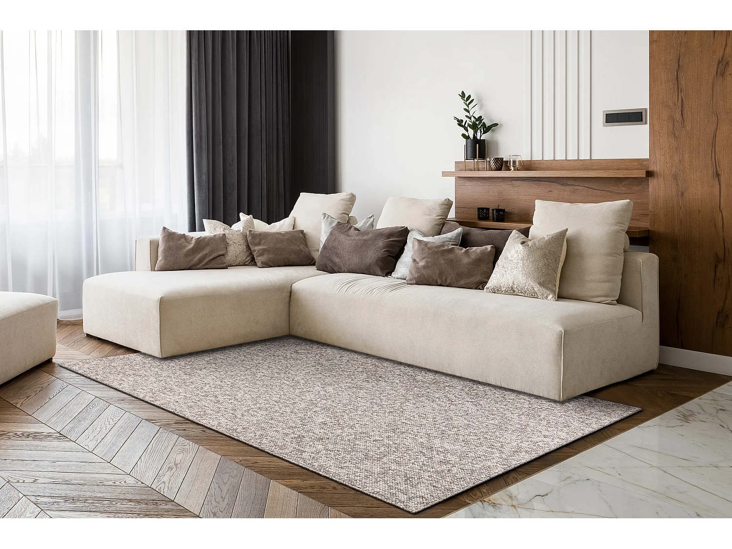 Tapis CASABLANCA LAVABLE 71511080 beige / marron - lavable, mélangé, 160x230 cm