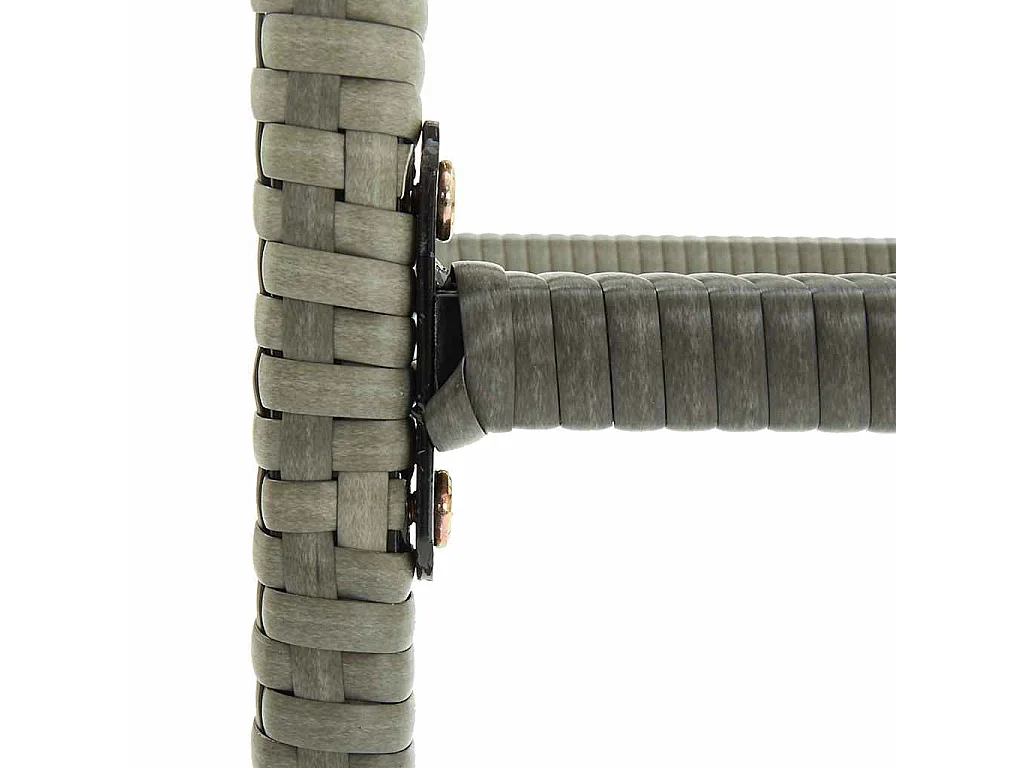 Sgabelli da Bar con Cuscini 4 pz Grigi in Polyrattan