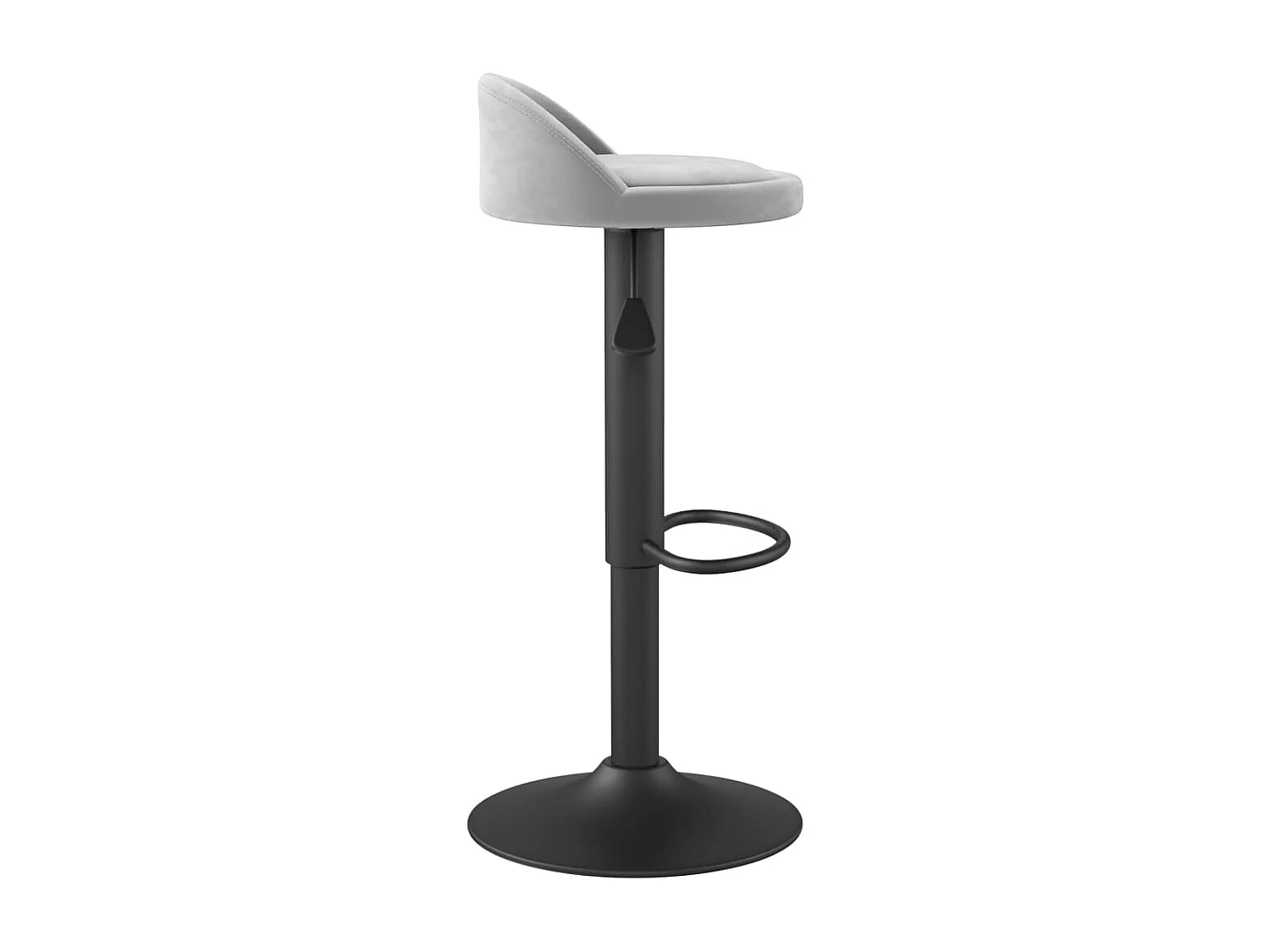 Tabourets de bar lot de 2 gris clair velours