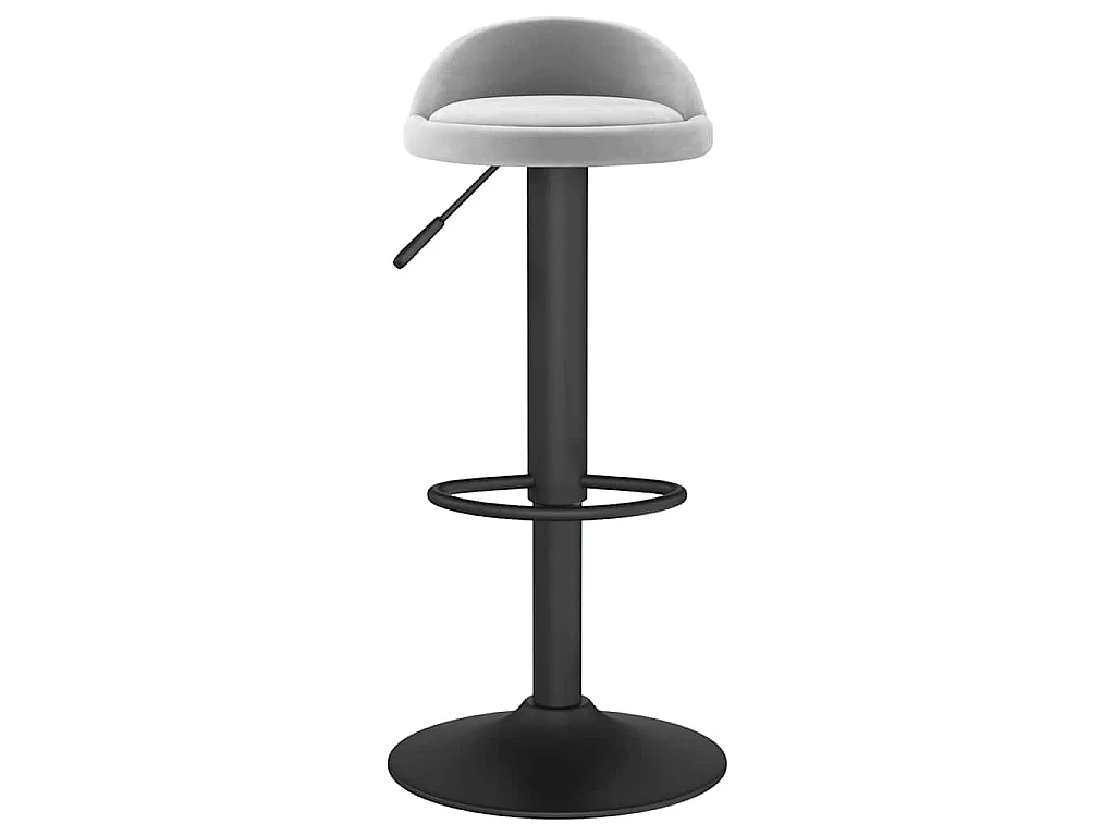 Tabourets de bar lot de 2 gris clair velours