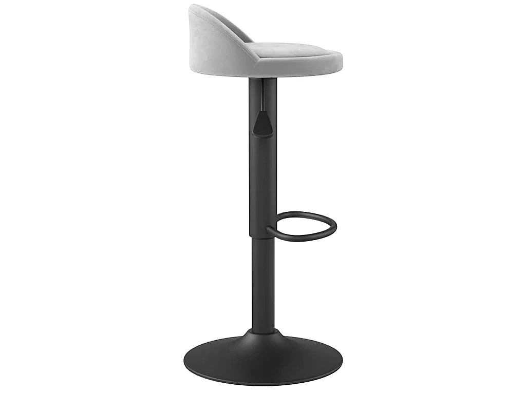 Tabourets de bar lot de 2 gris clair velours