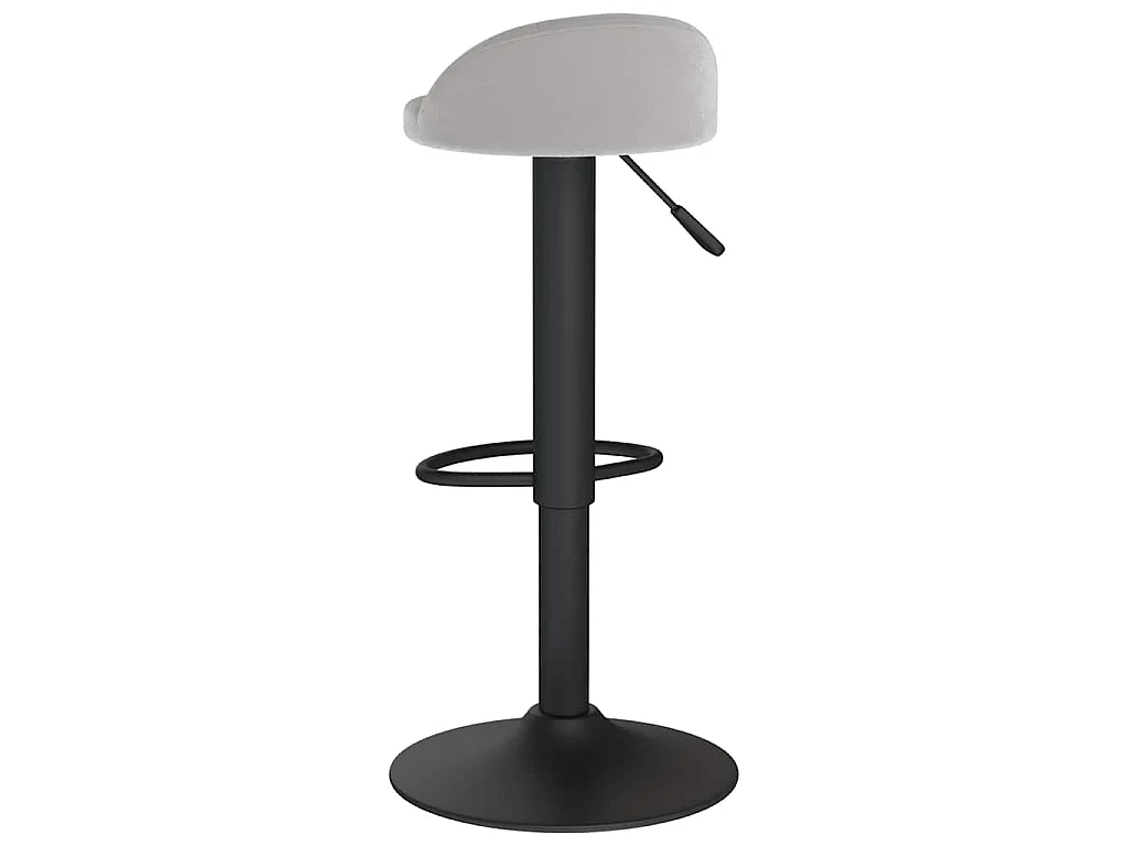 Tabourets de bar lot de 2 gris clair velours