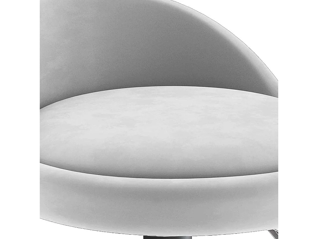 Tabourets de bar lot de 2 gris clair velours