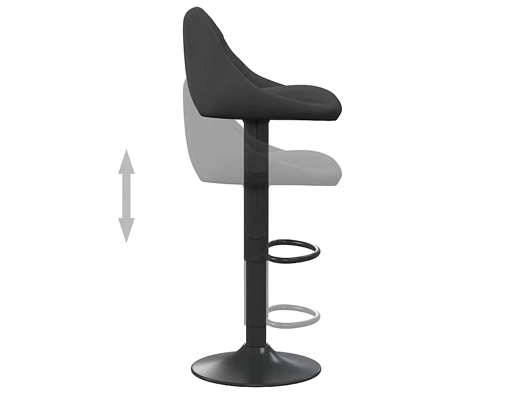 Barhocker Schwarz Samt