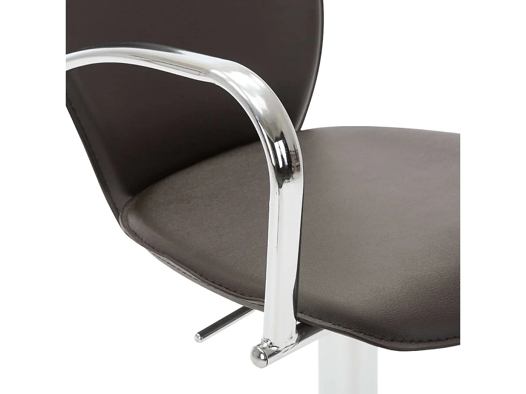 Barhocker mit Armlehne 2 Stk. Braun Kunstleder