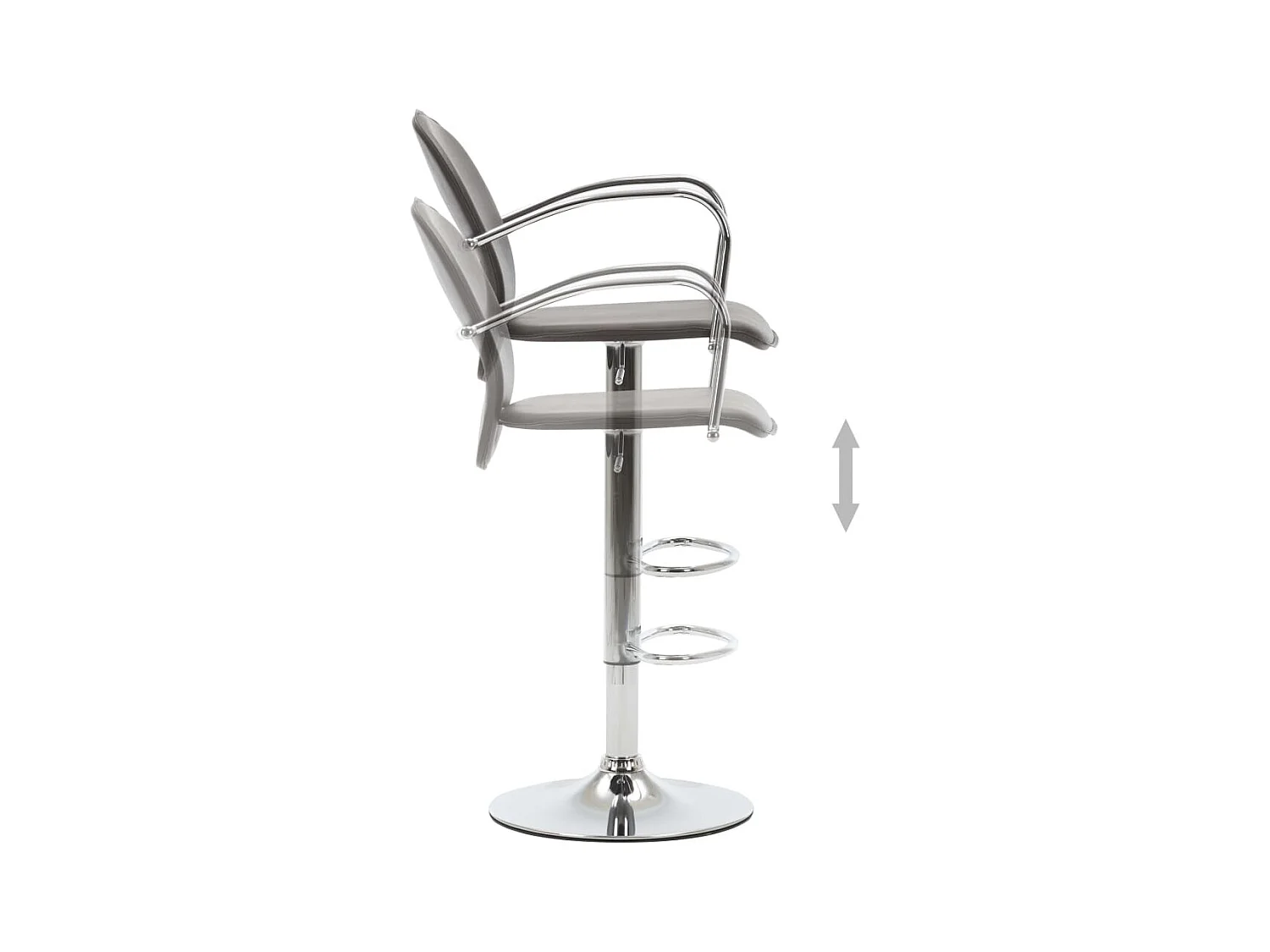 Tabourets de bar avec accoudoir lot de 2 marron similicuir