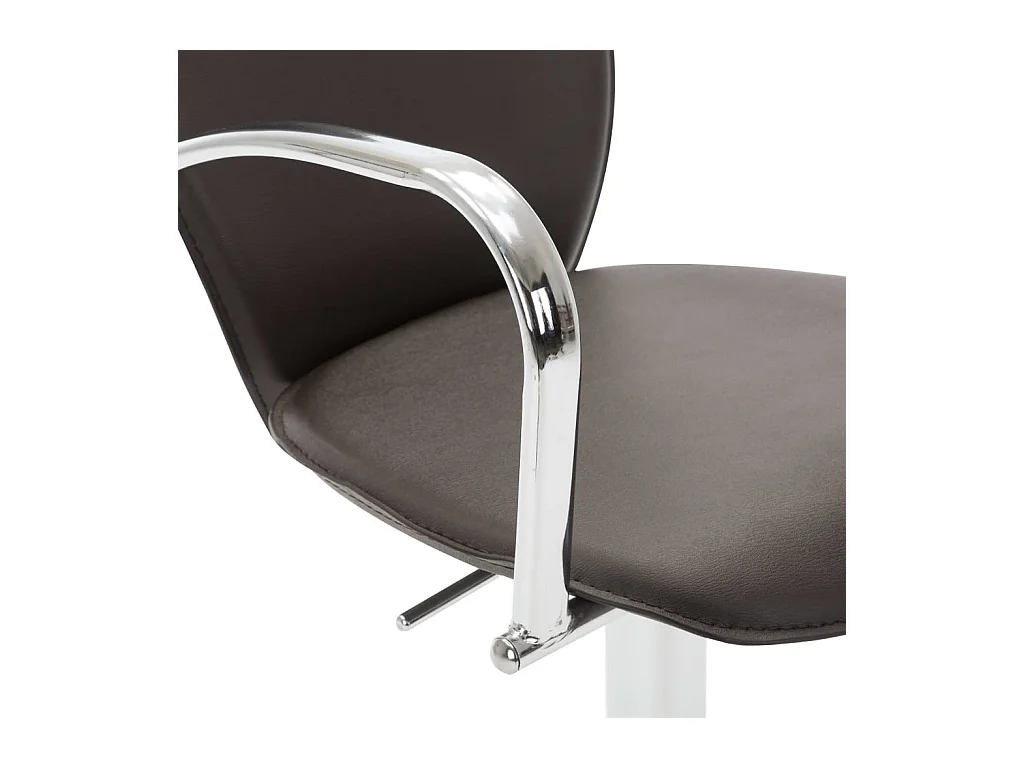 Tabourets de bar avec accoudoir lot de 2 marron similicuir