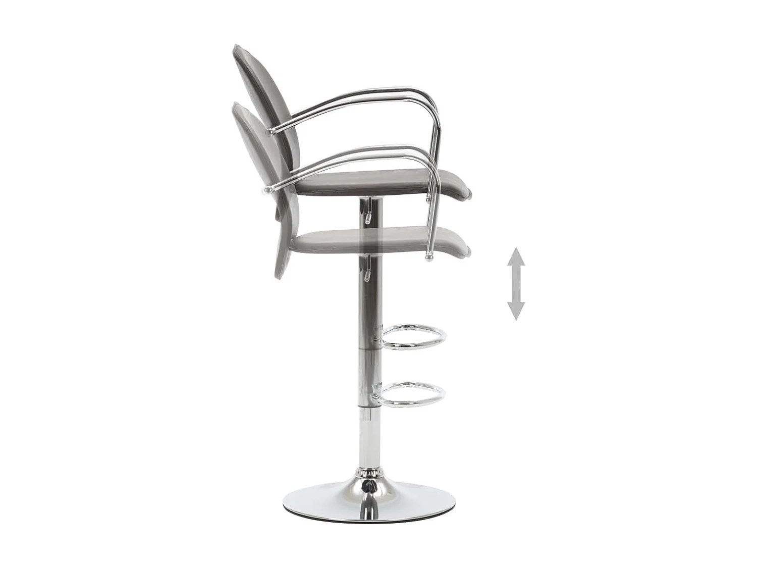 Barhocker mit Armlehne 2 Stk. Braun Kunstleder