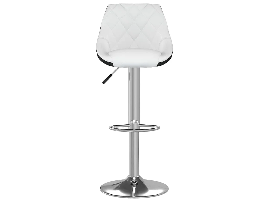 Barkrukken 2 st kunstleer wit en zwart