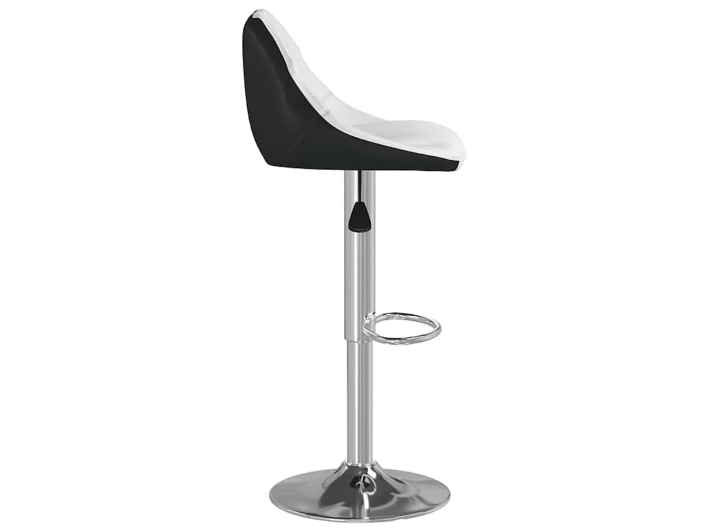 Tabourets de bar lot de 2 blanc et noir similicuir