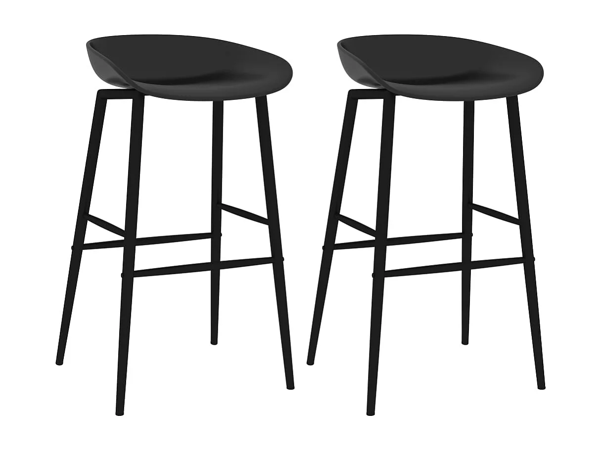 Barstoelen 2 st zwart