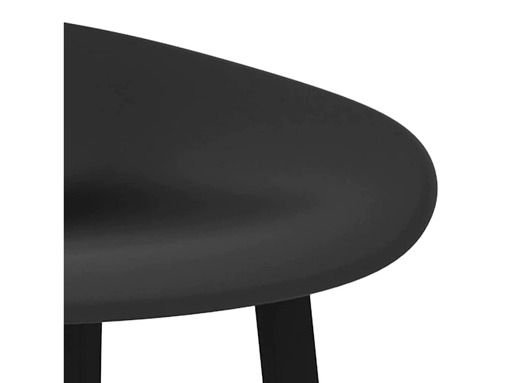 Chaises de bar lot de 2 noir