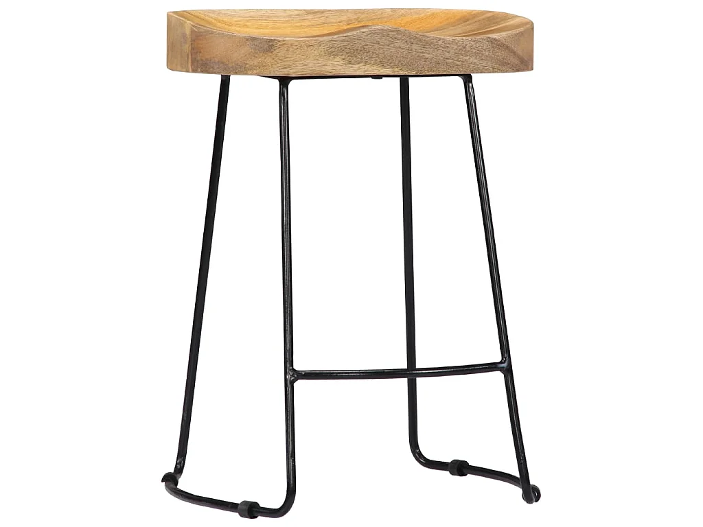 Tabourets de bar Gavin lot de 2 bois de manguier solide