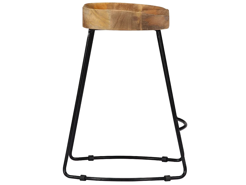 Tabourets de bar Gavin lot de 2 bois de manguier solide