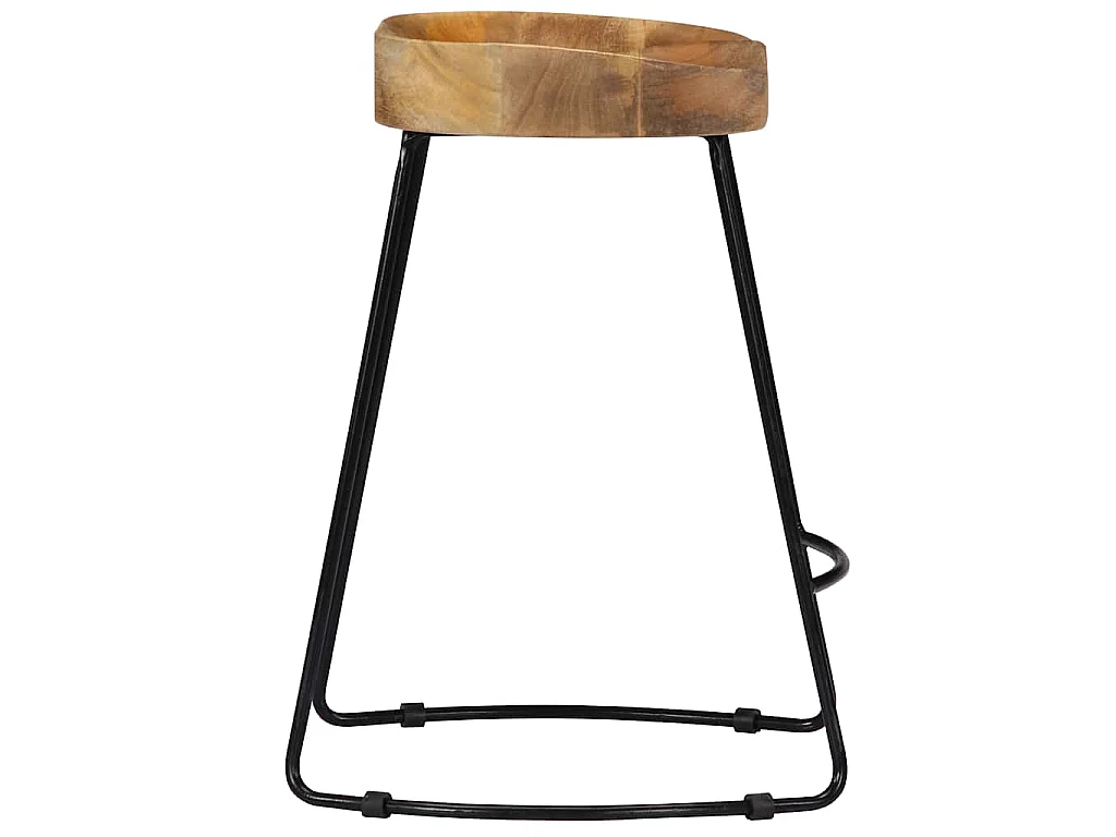Tabourets de bar Gavin lot de 2 bois de manguier solide