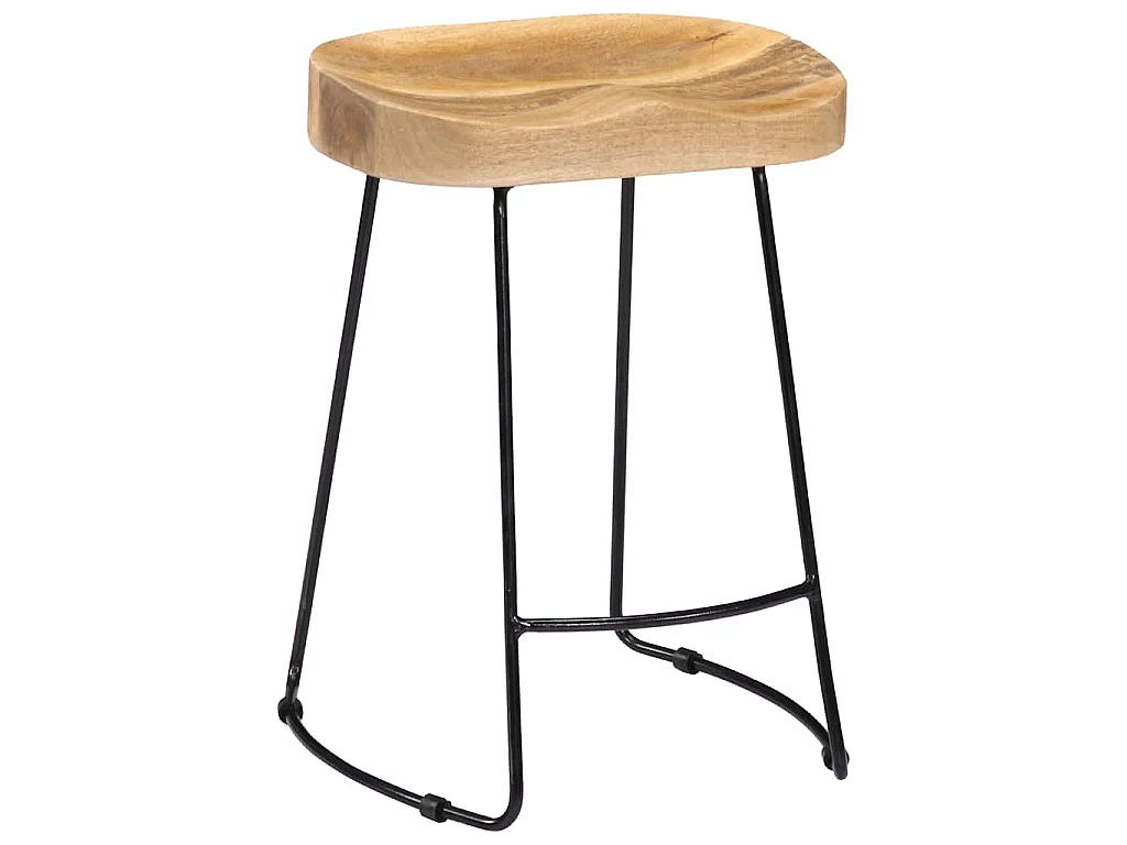 Tabourets de bar Gavin lot de 2 bois de manguier solide