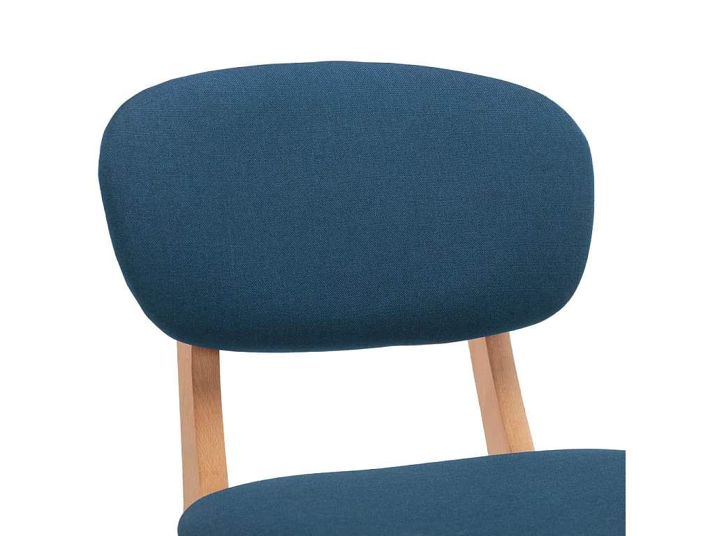 Barhocker 2 Stk. Blau Stoff