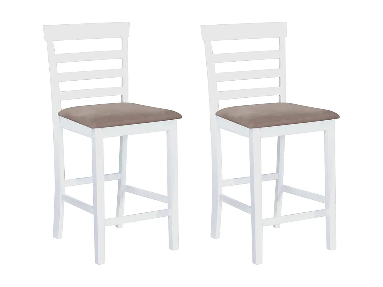 Bancos de bar 2 pcs tecido branco